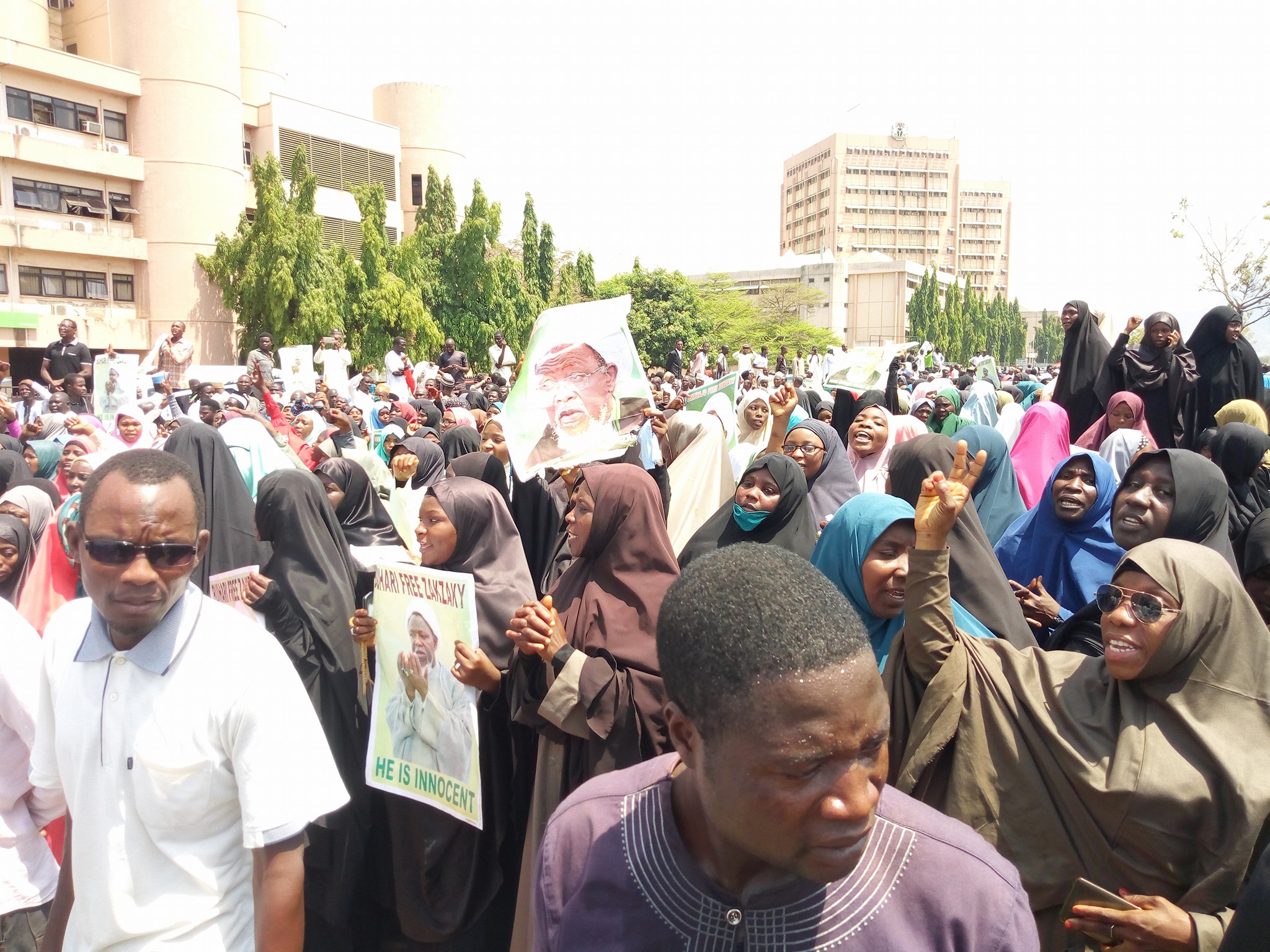  free zakzaky protest in  abuja on  7  march 